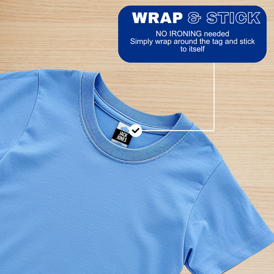 Wrap and Stick Clothing Labels